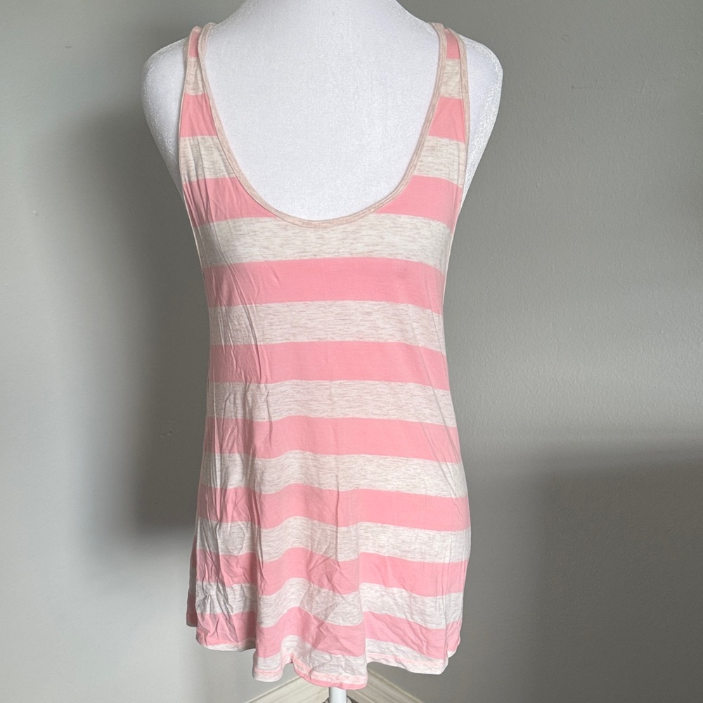 Lululemon Athletica Pink and Cream Striped Tank Top